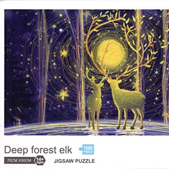 Pick 3 for $20 sale - Like New - Deep forest elk 1000-piece puzzle - Picture 2 of 2
